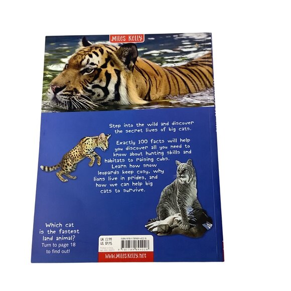 100 Facts Big Cats Book By Miles Kelly Illustrated Paperback 2022 Edition - Picture 2 of 6